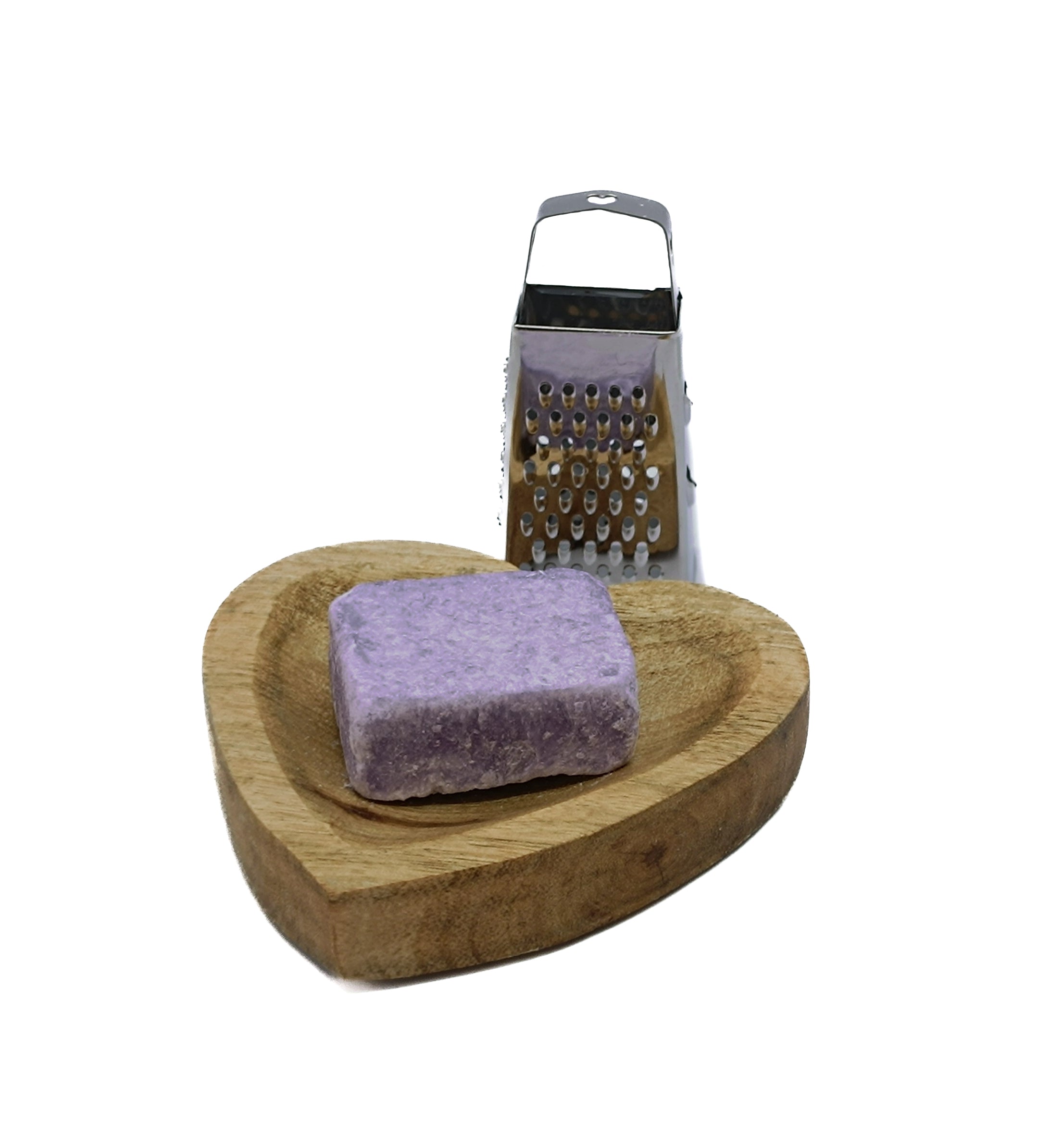 Geurset amberblokje, mini rasp en hart schaaltje